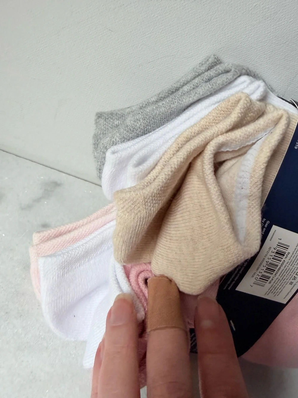 Gap not show cotton Socks — Light Gray ,Pale Pink,beige,white 6 pairs